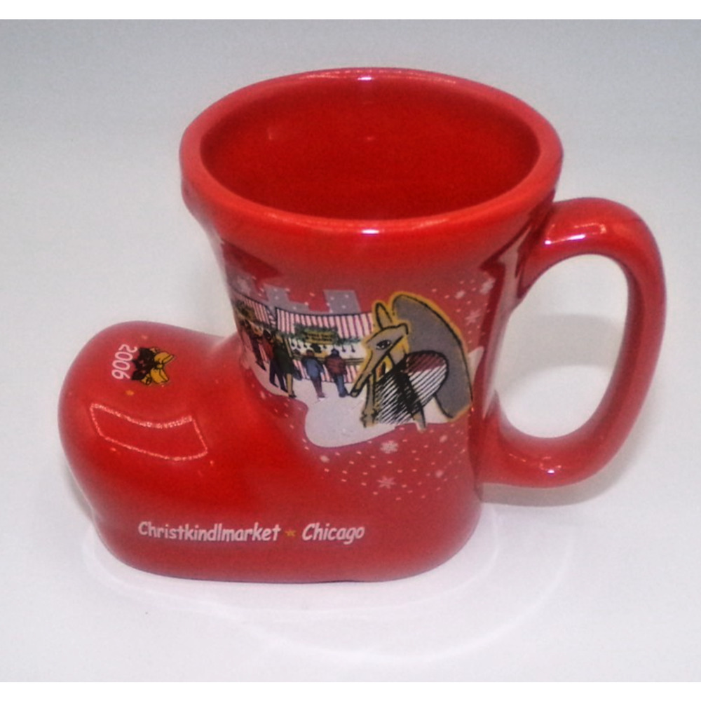 Vintage Christkindlmarket Chicago Christmas Mug 2006 Red Boot Gluhewein Mulled